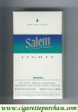 Salem Lights 100s with line Menthol Fresh cigarettes hard box